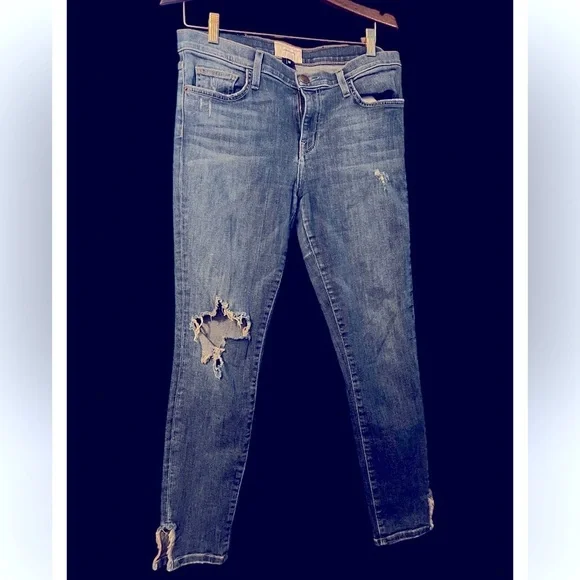 CURRENT ELLIOTT The Stiletto Divina Destroyed Skinny Jeans 30 Women - Picture 4 of 11